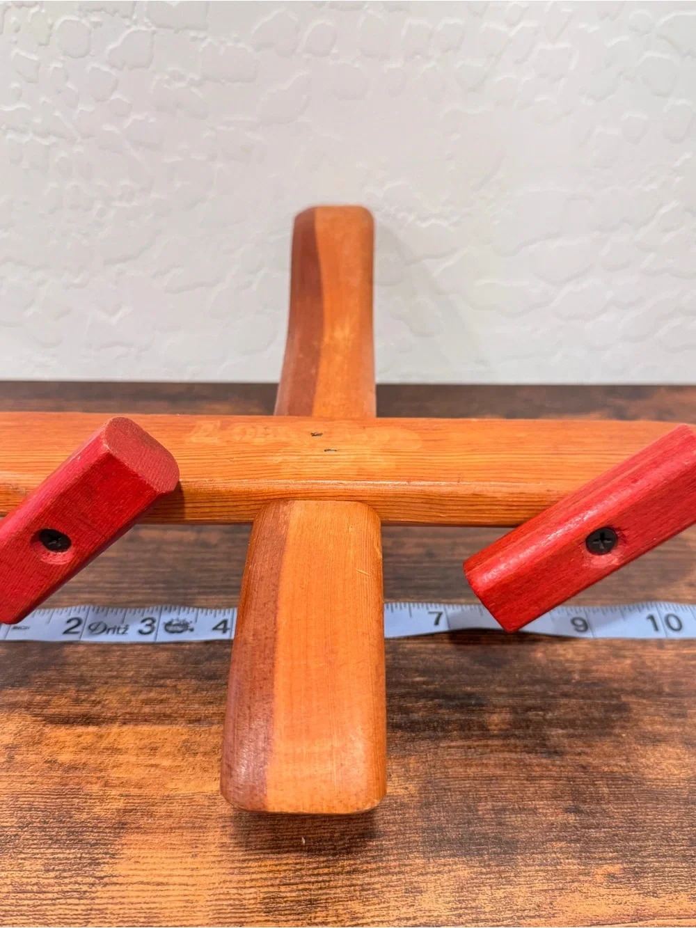 Vintage Sunbow Wooden Toy Airplane 1978 Moving Propellers